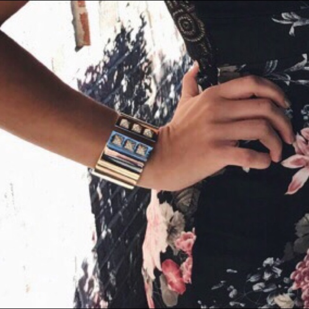 Gold cuff bracelet